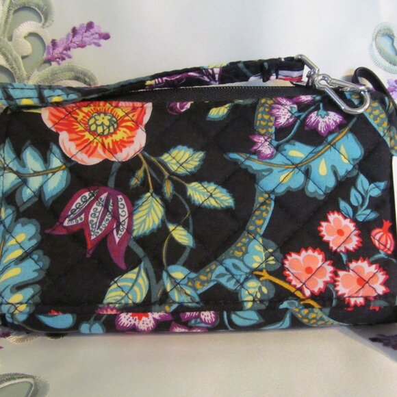 Vera Bradley Vines Floral Iconic RFID Wristlet Wallet Combo - Picture 3 of 15